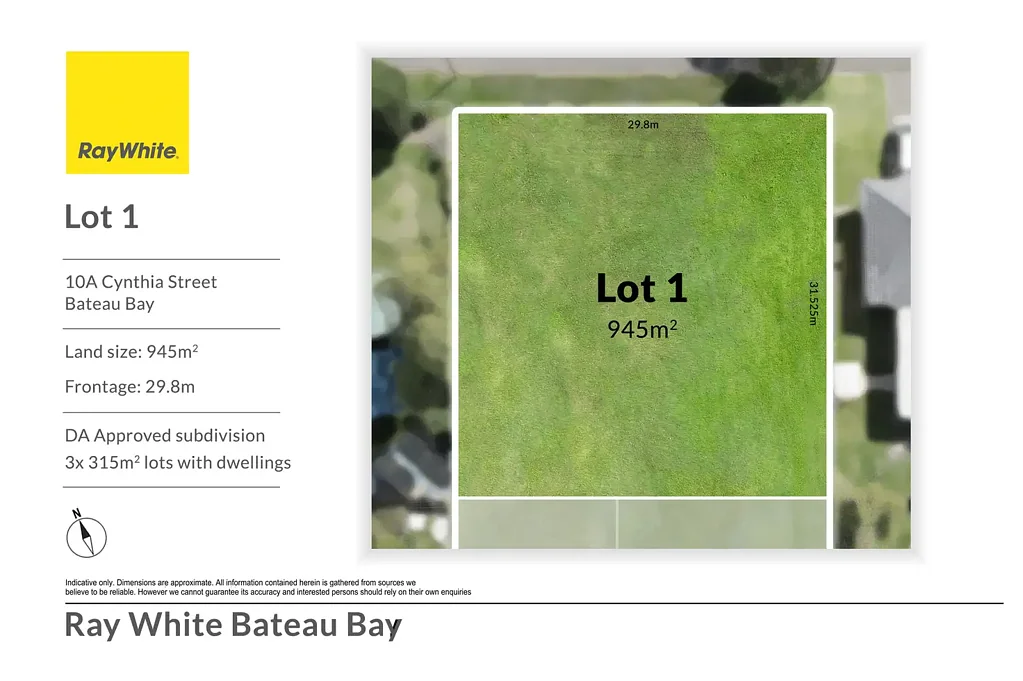 Bateau Bay Huge 945m2 R1 zoned land - DA Approved for 3x lot subdivision with dwellings