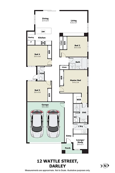 12 Wattle Street, Darley, VIC 3340, 4房, 2浴, House
