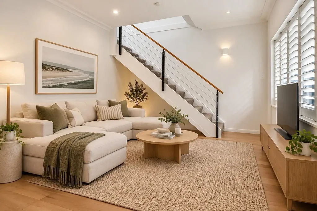 Retro loft style apartment in a quiet block of three