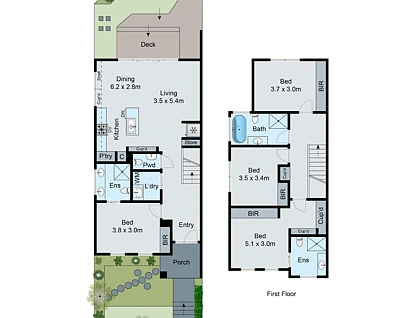 1/9 Elizabeth Street, Oakleigh East, Bayside, 4 habitaciones, 3 baños, Townhouse