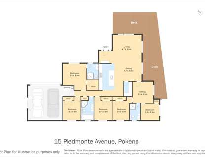 15 Piedmonte Avenue, Pokeno, Franklin, Auckland, 5房, 3浴, 独立屋