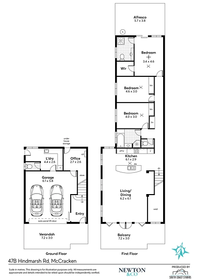 户型图 - 47B Hindmarsh Road, Mccracken, SA 5211