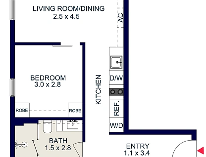 4003/327 La Trobe Street, Melbourne, Melbourne CBD, 1 ห้องนอน, 1 ห้องน้ำ, Apartment