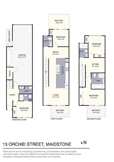 13 Orchid Street, Maidstone, VIC 3012, 4 Bedrooms, 3 Bathrooms, Townhouse