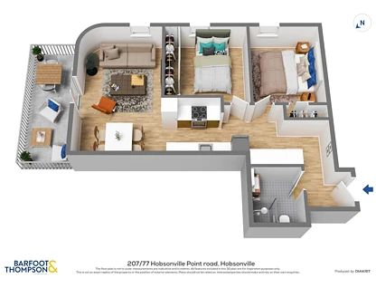207/77 Hobsonville Point Road, Hobsonville, Waitakere City, 2房, 1浴, 公寓