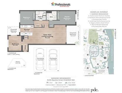 16i/28 Bayview Street, Runaway Bay, Gold Coast, 3 Schlafzimmer, 2 Badezimmer, Apartment
