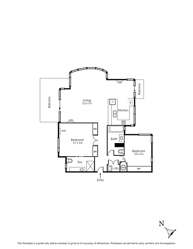 户型图 - 5/149 Beach Street, Port Melbourne, VIC 3207