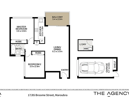 17/85 Broome Street, Maroubra, Eastern Suburbs, 2 ਕਮਰੇ, 1 ਬਾਥਰੂਮ, Apartment
