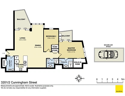 3301/2 Cunningham Street, Sydney, Sydney CBD, 2 ห้องนอน, 2 ห้องน้ำ, Apartment