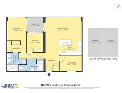 1105/45 Union Street, Auckland Central, Auckland City, 3房, 2浴, Apartment