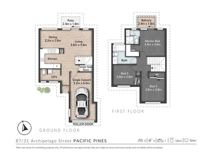 87/31 Archipelago Street, Pacific Pines, Gold Coast, 3 રૂમ, 2 બાથરૂમ, Townhouse