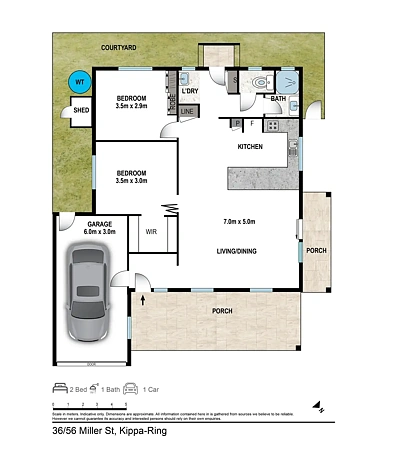 36/56 Miller Street, Kippa-Ring, QLD 4021, 2 Bedrooms, 1 Bathrooms, Unit