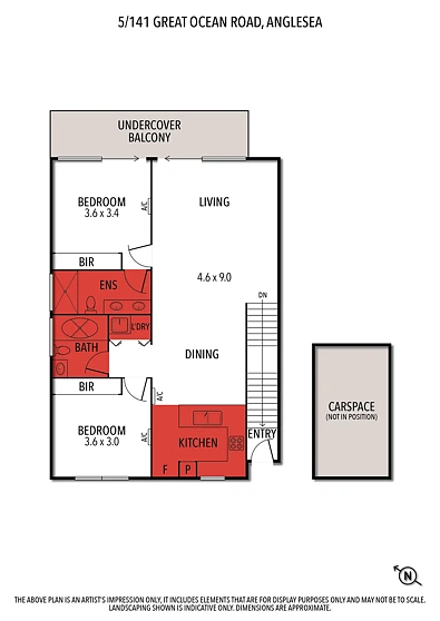 5/141 Great Ocean Road, Anglesea, VIC 3230, 2 રૂમ, 2 બાથરૂમ, Apartment