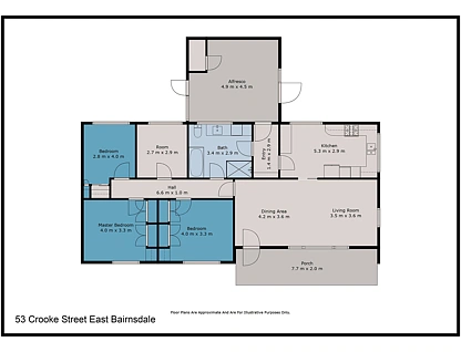 53 Crooke Street, East Bairnsdale, Bairnsdale (North Gippsland), 4 Schlafzimmer, 1 Badezimmer, House