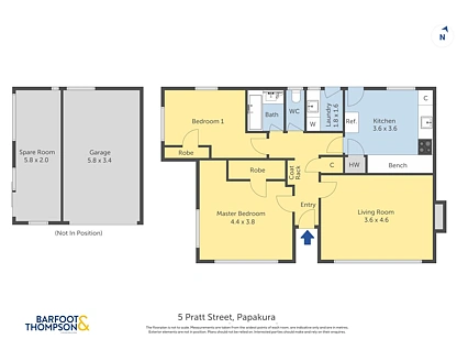 5 Pratt Street, Papakura, 2房, 1浴, 独立屋