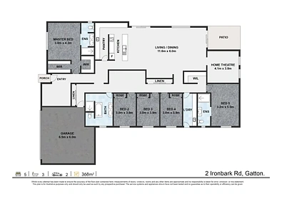 2 Ironbark Road, Gatton, QLD 4343, 5 Bedrooms, 3 Bathrooms, House