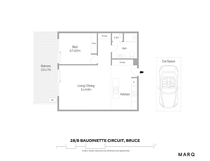 28/8 Baudinette Circuit, Bruce, Belconnen District, 1 ਕਮਰੇ, 1 ਬਾਥਰੂਮ, Apartment