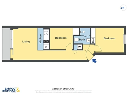 1425/72 Nelson Street, Auckland Central, Auckland City, 2 Bedrooms, 1 Bathrooms, Apartment