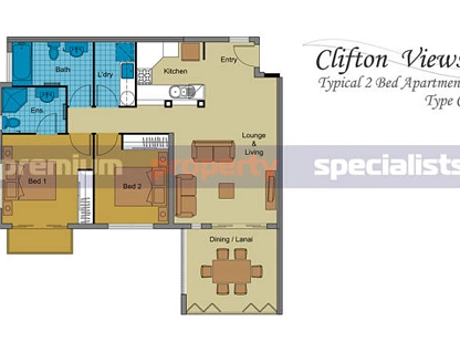 Block 3 40 Clifton Road, Clifton Beach, Cairns, 2 રૂમ, 2 બાથરૂમ, Unit