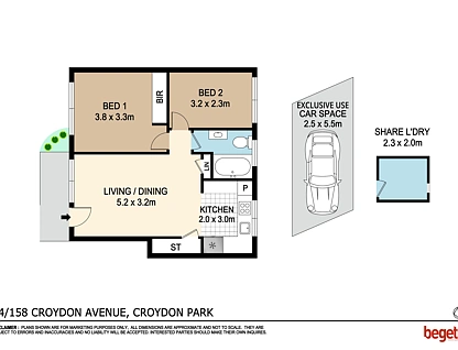 14/158-160 Croydon Avenue, Croydon Park, Inner West, 2房, 1浴, Apartment