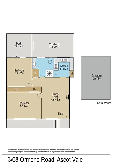 Floor plan - 3/68 Ormond Rd, Ascot Vale, VIC 3032