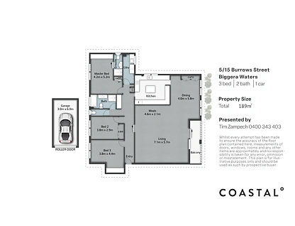 5/15 Burrows Street, Biggera Waters, Gold Coast, 3 રૂમ, 2 બાથરૂમ, Apartment