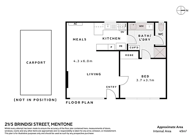 21/5-7 Brindisi Street, Mentone, VIC 3194, 1 Bedrooms, 1 Bathrooms, Apartment