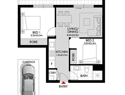 G04/10-16 Marquet Street, Rhodes, Inner West, 1 habitaciones, 1 baños, Apartment