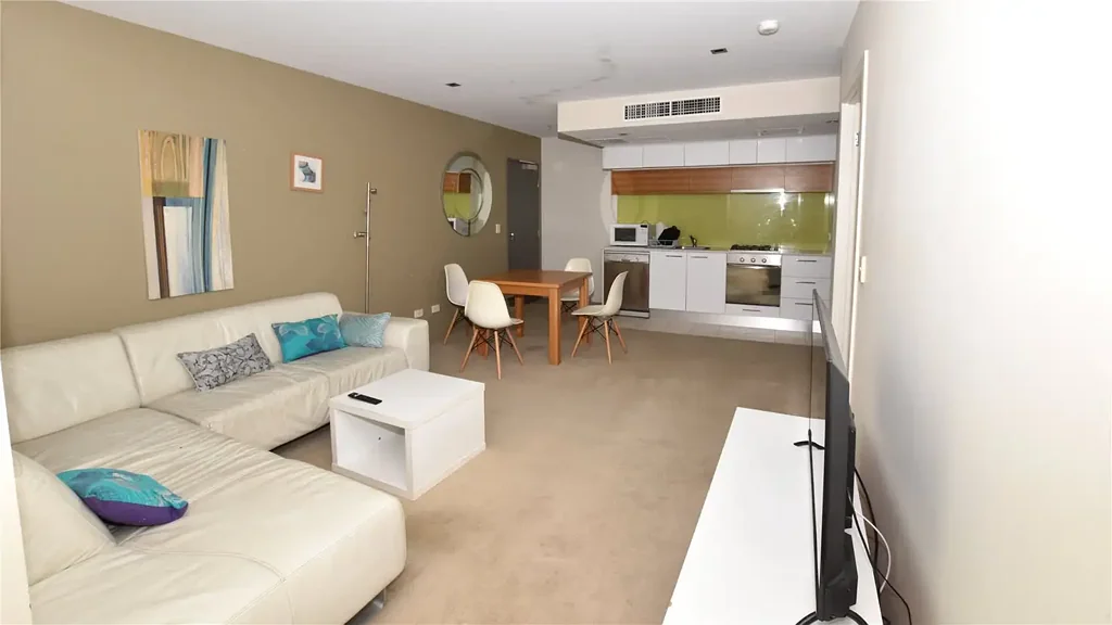1-bedroom apartment features a designer interior with modern fittings.
