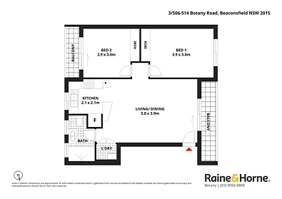 3/506-514 Botany Road, Beaconsfield, NSW 2015, 2 Bedrooms, 1 Bathrooms, Apartment