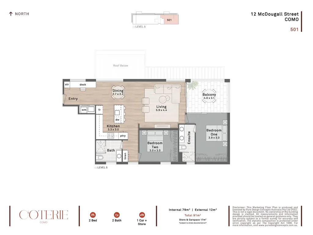 Como 2બેડરૂમ Luxury Living Two Bedroom Apartment with Panoramic Views