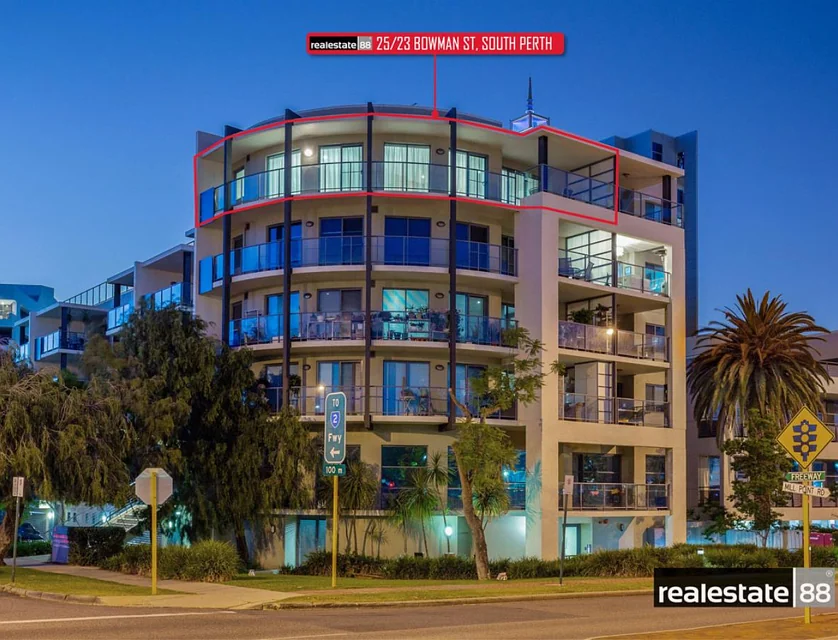 25/23 Bowman Street, South Perth, Perth CBD, 1 રૂમ, 1 બાથરૂમ, Apartment