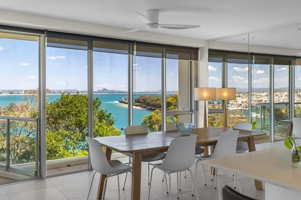 Buddina 3Moenga STUNNING APARTMENT AT THE TIP OF POINT CARTWRIGHT - SWEEPING WATER RIVER AND OCEAN VIEWS
