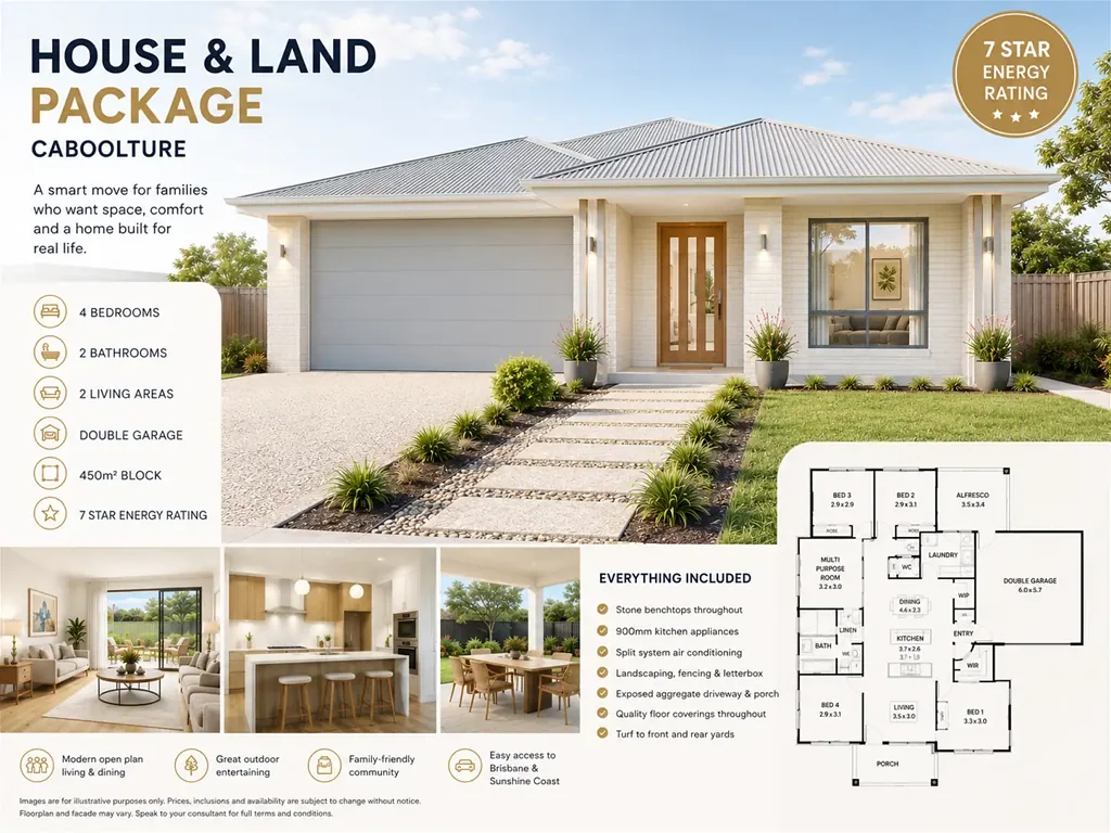 Caboolture 4침실 House & Land Package - Why Buy Old When You Can Build This?