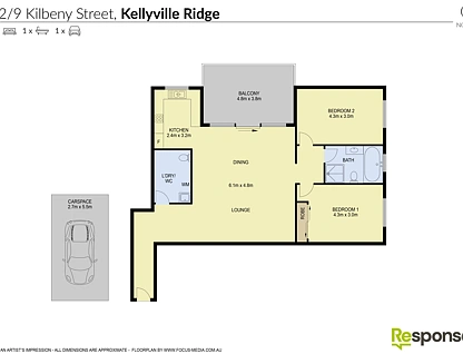 42/9 Kilbenny Street, Kellyville Ridge, The Hills, 2 ਕਮਰੇ, 1 ਬਾਥਰੂਮ, Apartment