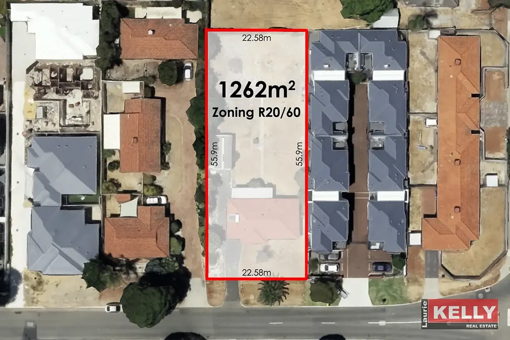 Kewdale 3બેડરૂમ MASSIVE "TOMATO LAKE" 1262SQM DEVELOPMENT SITE ZONED R20/60