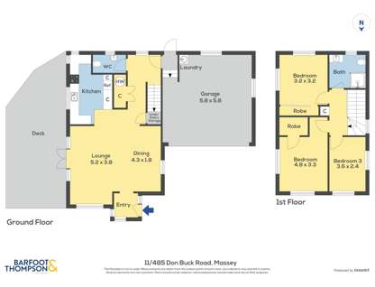 11/485 Don Buck Road, Massey, Waitakere City, Auckland, 3房, 1浴, 独立屋