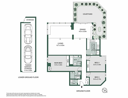 2/1-7 Hampden Avenue, Cremorne, Lower North Shore, 3 rūma, 2 rūma horoi, Apartment