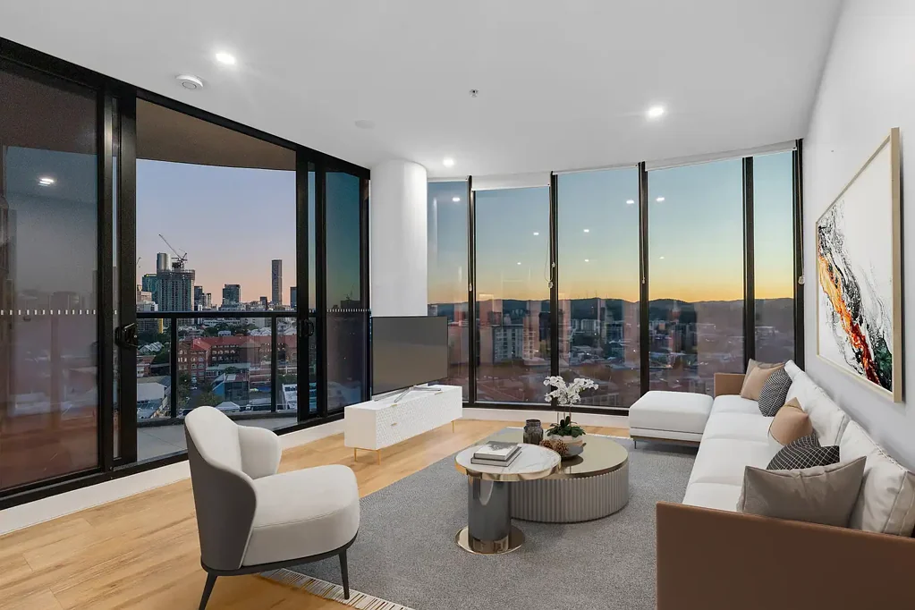 Fortitude Valley 2غرفة نوم Elevated Corner Residence with Spectacular Brisbane Skyline Views