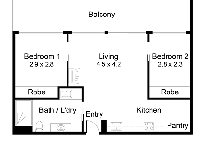 414/33 Warwick Street, Walkerville, Eastern Adelaide, 2房, 1浴, 公寓