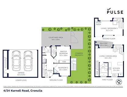 4/24 Kurnell Road, Cronulla, Sutherland Shire, 3 ਕਮਰੇ, 2 ਬਾਥਰੂਮ, Townhouse