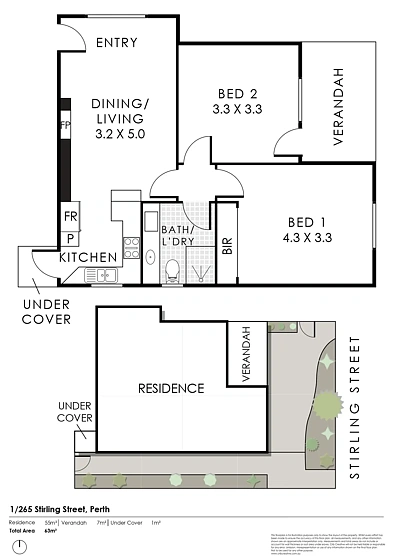 1/265 Stirling Street, Perth, WA 6000, 2房, 1浴, House