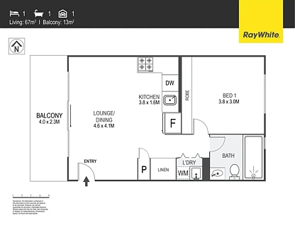 44/126 Thynne Street, Bruce, ACT 2617, 1房, 1浴, Apartment