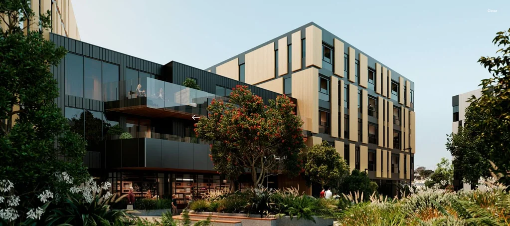 Takapuna 2部屋 Amaia - 1 bed, 1 study, 1 parking & Winter Garden!