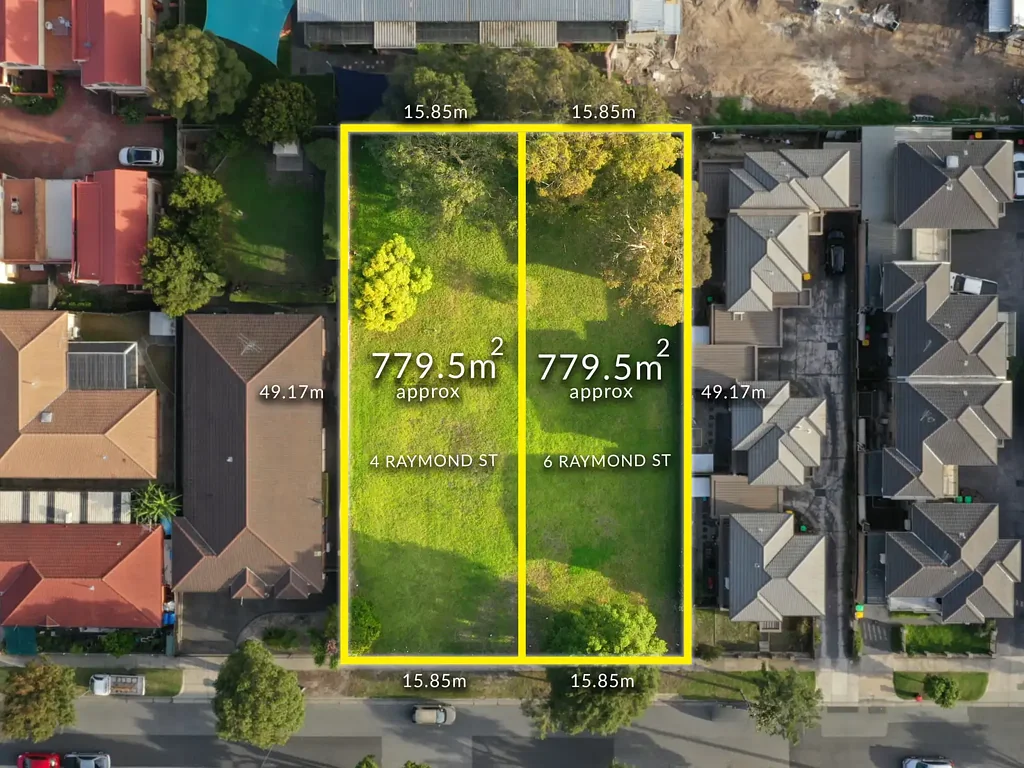 Noble Park 两块779.5sqm地块 灵活布局可选 GRZ1区高潜力 邻近学校商店 中心区域优越位 Two Titles | Buy both With Combined Holding of 1559m2