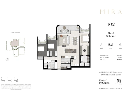 102/52 Bunyula Road, Bellevue Hill, Eastern Suburbs, 3房, 2浴, Apartment