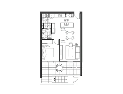 5/44 Constitution Avenue, Campbell, Inner North, 1 chambres, 1 salles de bain, Apartment