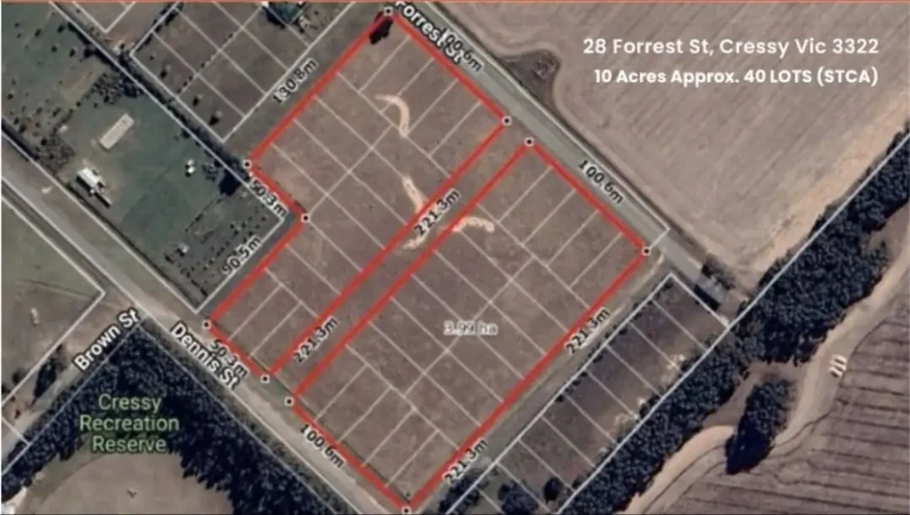 Cressy 10 ACRES !! 40 LOTS (STCA) !! PREMIUM PARCEL !!