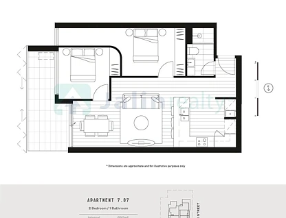 707/11 David Street, Richmond, Inner East Melbourne, 2 habitaciones, 1 baños, Apartment