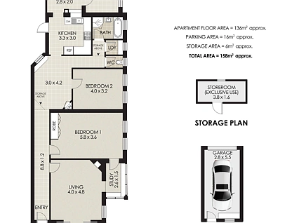 1/14 Carabella Street, Kirribilli, Lower North Shore, 3房, 1浴, 公寓